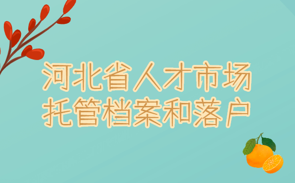 河北省人才市场托管档案和落户