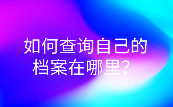 如何查询自己的档案在哪里？