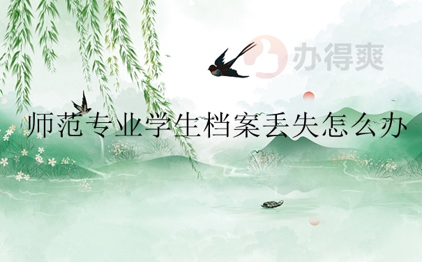 师范专业学生档案丢失怎么办