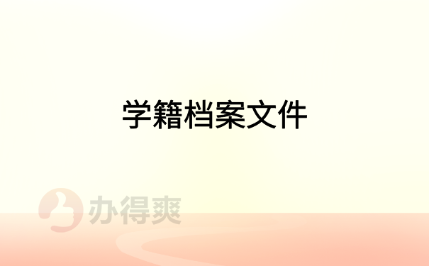 学籍档案文件