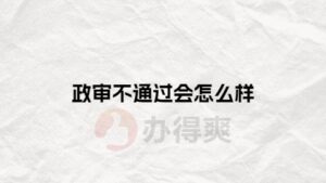 政审不通过会怎么样